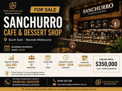 san-churro-caf-233-amp-dessert-franchise-for-sale-prime-bayside-location-in-fr-0