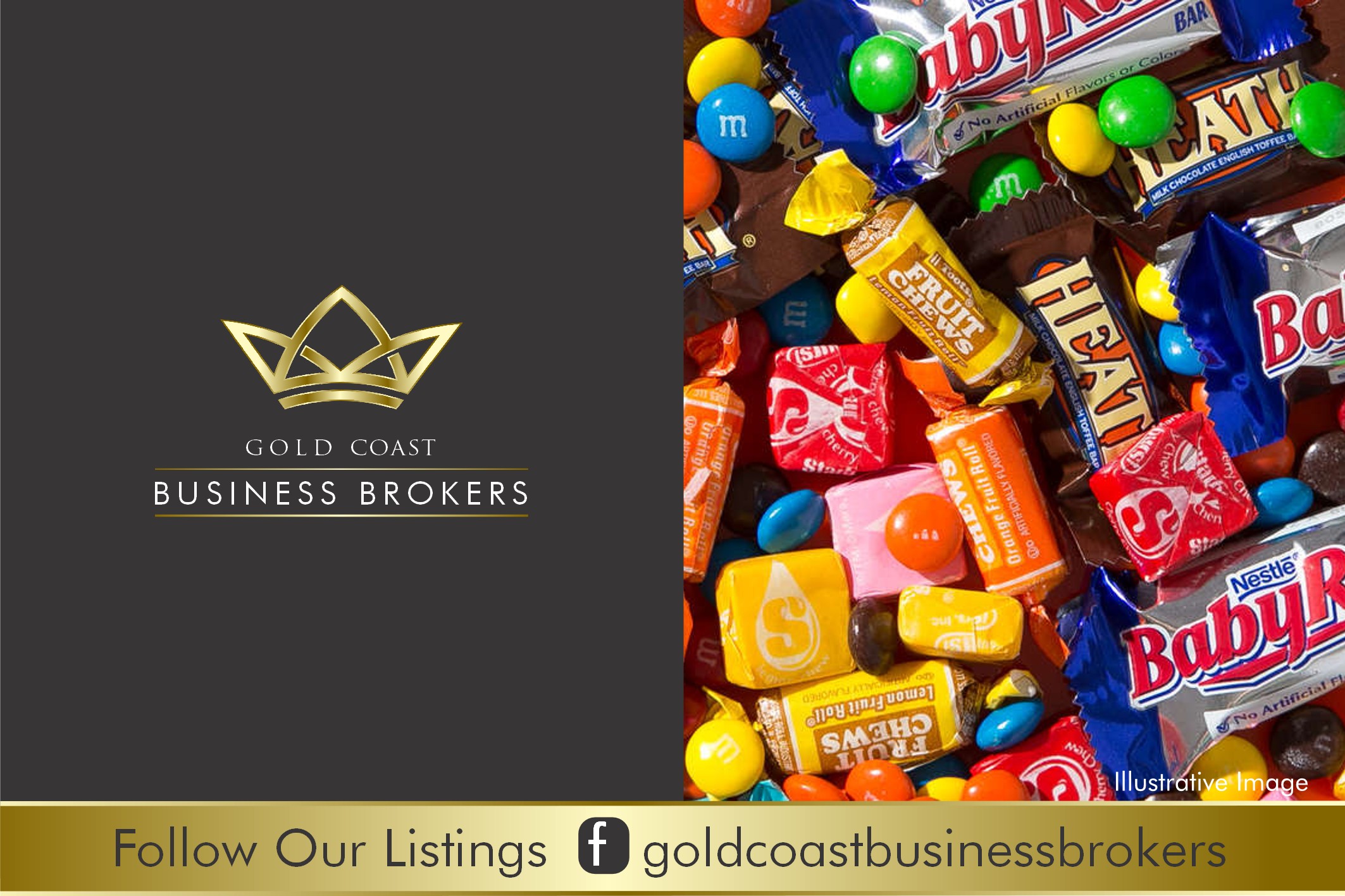 HIGHLY PROFITABLE UNDERMANAGEMENT EASY BUSINESS CANDY SHOP in Gold
