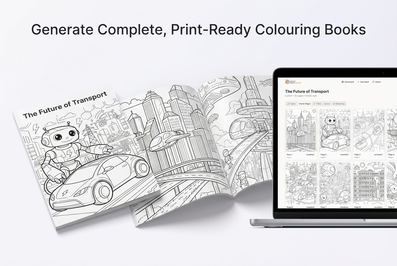 Turnkey AI Colouring Book Studio App - COLOURBOOKSTUDIO.APP in ...