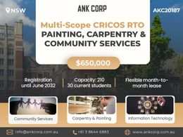  CRICOS RTO for Sale | Carpentry, Painting & Community Services | NSW | $650,000