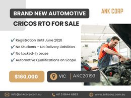 Brand New Automotive CRICOS RTO for Sale | VIC | $160,000