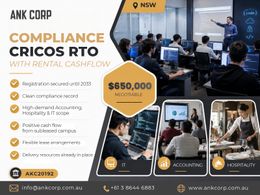 Compliance CRICOS RTO For Sale NSW with Positive Rental Cash Flow | $650,000