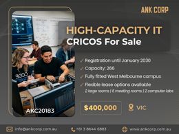 High-Capacity IT CRICOS for Sale | VIC | $400,000 | AKC20183