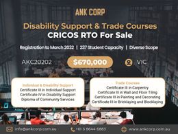 Disability Support & Trade CRICOS for Sale | VIC | 237 Capacity