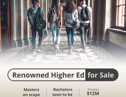 Higher Education for Sale | $12M | AKC20148