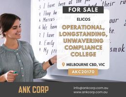 Operational, Longstanding, Unwavering Compliance ELICOS Institution For Sale 