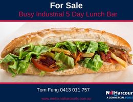 UNDER OFFER - Busy 5 Day Industrial Lunch Bar