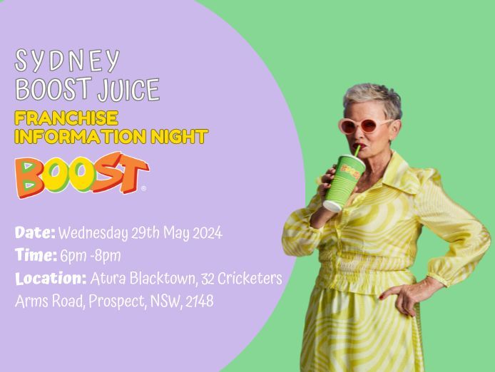 Boost Juice Franchising Information Night Sydney! in Blacktown NSW