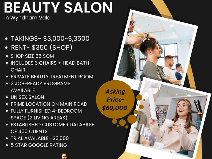 HAIR & BEAUTY SALON FOR SALE WYNDHAM VALE in Melbourne VIC, 3000