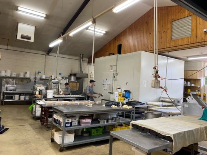 Iconic bakery cafe under the worlds largest rolling pin. in Wodonga VIC