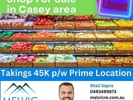Fruit and veg shop for sale in Casey area takings 45K weekly