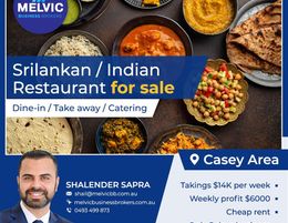 SriLankan Restaurant takeaway catering business for sale