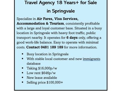 travel-agency-18-years-for-sale-in-springvale-0