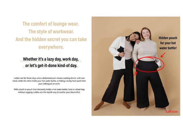 ecommerce-brand-for-sale-heat-pouch-pants-for-women-with-endo-2