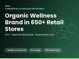 Organic Wellness Brand in 650 Retail Stores | A$166K Profit | 51% Margin